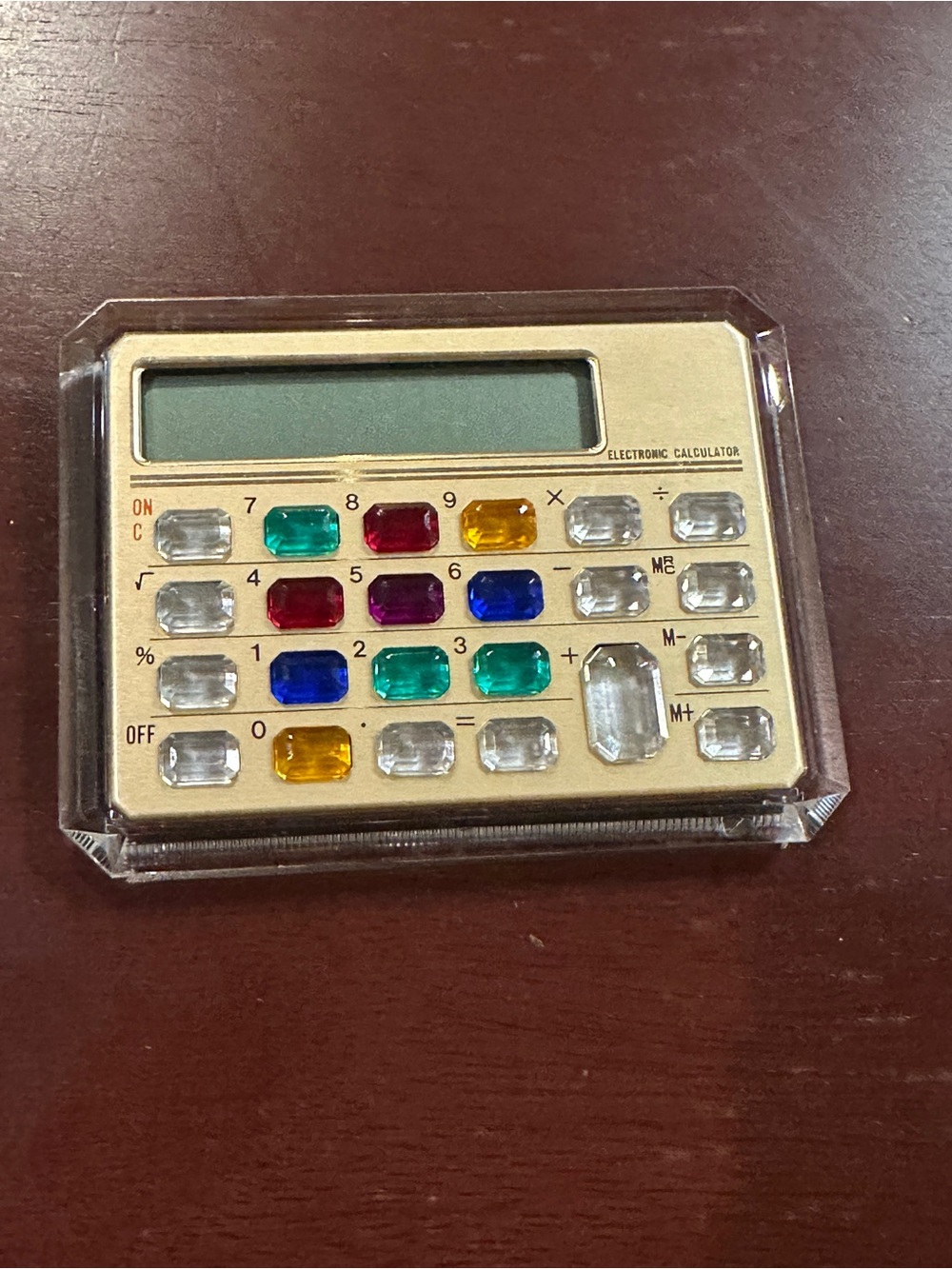 Vintage Jeweled Gem Button Calculator